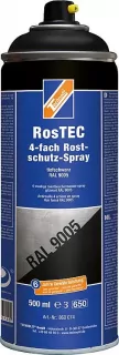 Technolit 4-fach Rostschutz-Spray RosTEC 500ml Tiefschwarz RAL9005