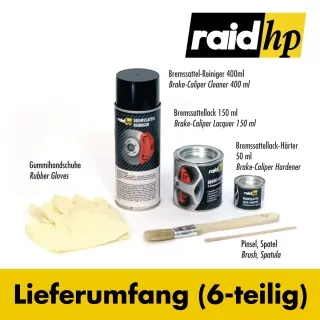 raid hp 2-K Bremssattellack Set Schwarz Matt