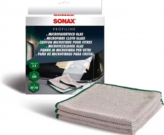 SONAX PROFILINE Microfasertuch Glas 3. St
